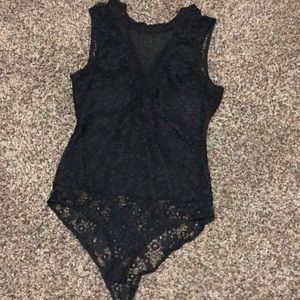 Black lace bodysuit